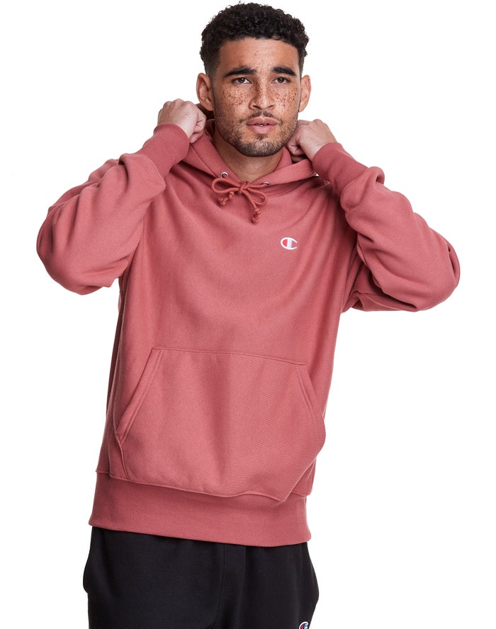 Champion Reverse Weave All Over Print Hoodie Heren - Koraal - Belgie 2153VFBPH